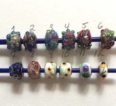 Sterling Cored Glass Murano Handmade Lampwork Beads By Mandy Ramsdell You Choose