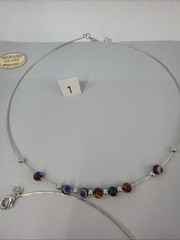Murano Glass Necklace Italy Art Glass Wire Cable Choker Choice MT08
