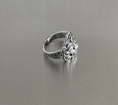 Unisex Artisan Crafted 925 Sterling Silver Barong/Creature Ring Detailed Size 7