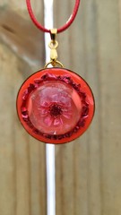 Handmade Resin Pendant Flower Glow-in-the-dark 25mm