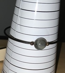 Labradorite Ball Bead, Cord Bracelet