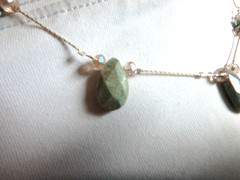 Beautiful Ruby in Fuchsite Necklace 925 Sterling Silver Artisan 17″ length