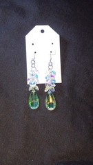 DANGLING CASCADE CRYSTAL EARRINGS, » NEW» 3″ LONG 😍😍😍💋💋💋💝💝💝😎👍