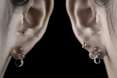 BUBUN Organ #5 + #6 water drops Rain Handmade In Japan Glass Earrings New