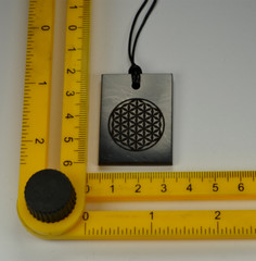 Shungite Pendant Flower of Life ( Engraved ) – Various Shapes