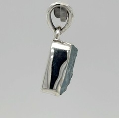 Natural Raw Cut Blue AQUAMARINE Pendant Rough Cut – 925 STERLING SILVER #901-Be