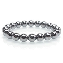 Handmade 8mm Hematite Beaded Bracelet for Protection & Style