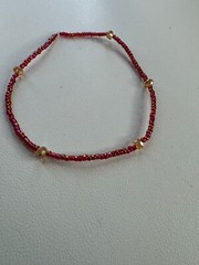 Handmade beaded anklet/Bracelet| Coloured beads |Three piece |Made in Africa