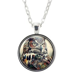 Owl Pendant Necklace, Handmade Whimsical Avian Art, Nature Inspired Jewelry