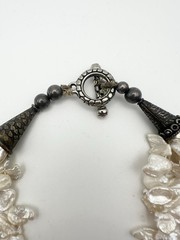 Handmade Keshi Freshwater Pearl Multistrand Toggle Necklace 19”
