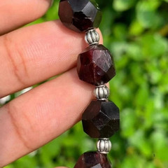 Natural Raw Red Almandine Garnet Bracelet Handmade Genuine Gemstone Jewelry