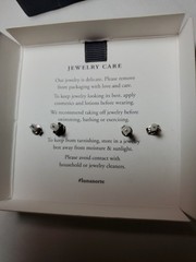 Luna Norte Labradorite Sterling Silver 2 Pairs Moon & Star Stud Post NIB & Tag