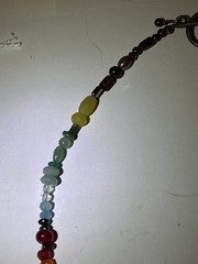 Vintage Artisan Handmade Rainbow Multicolor Gemstone Necklace