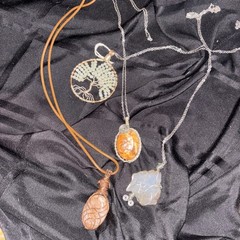 Assorted Hand Wrapped Semi- Precious Stone Pendants New Age(4