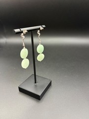 Stone Coin Bead Earrings