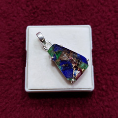 SALE Copper Quartz Gemstone Pendant 925Sterling Silver Handmade Gemstone Pendant