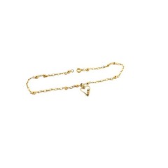 Fine crafts heart crystals anklet Authentic 1/20 14K Gold Filled 10″ adjust 9