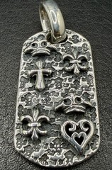 Bill Wall Leather Premier Tokyo Dog Tag Pendant Silver #05 Ultra Rare BWL 20.5g