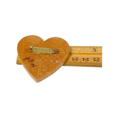 Heart Brooch Pin 2” Chicago Map Wood Eclectic Boho Urban Artisan Unisex Gift