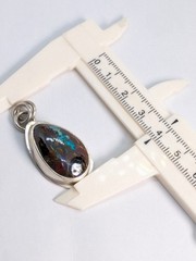 Koroit Picture Solid Australian Opal Artisan Hand Made Sterling Pendant .A32f