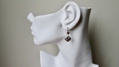 Silver Filigree Puffed Heart Earrings with Stainless Steel Leverbacks