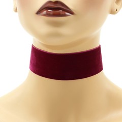 Red Velvet Choker 1.5 inch (36 – 38 mm) wide custom handmade adjustable necklace