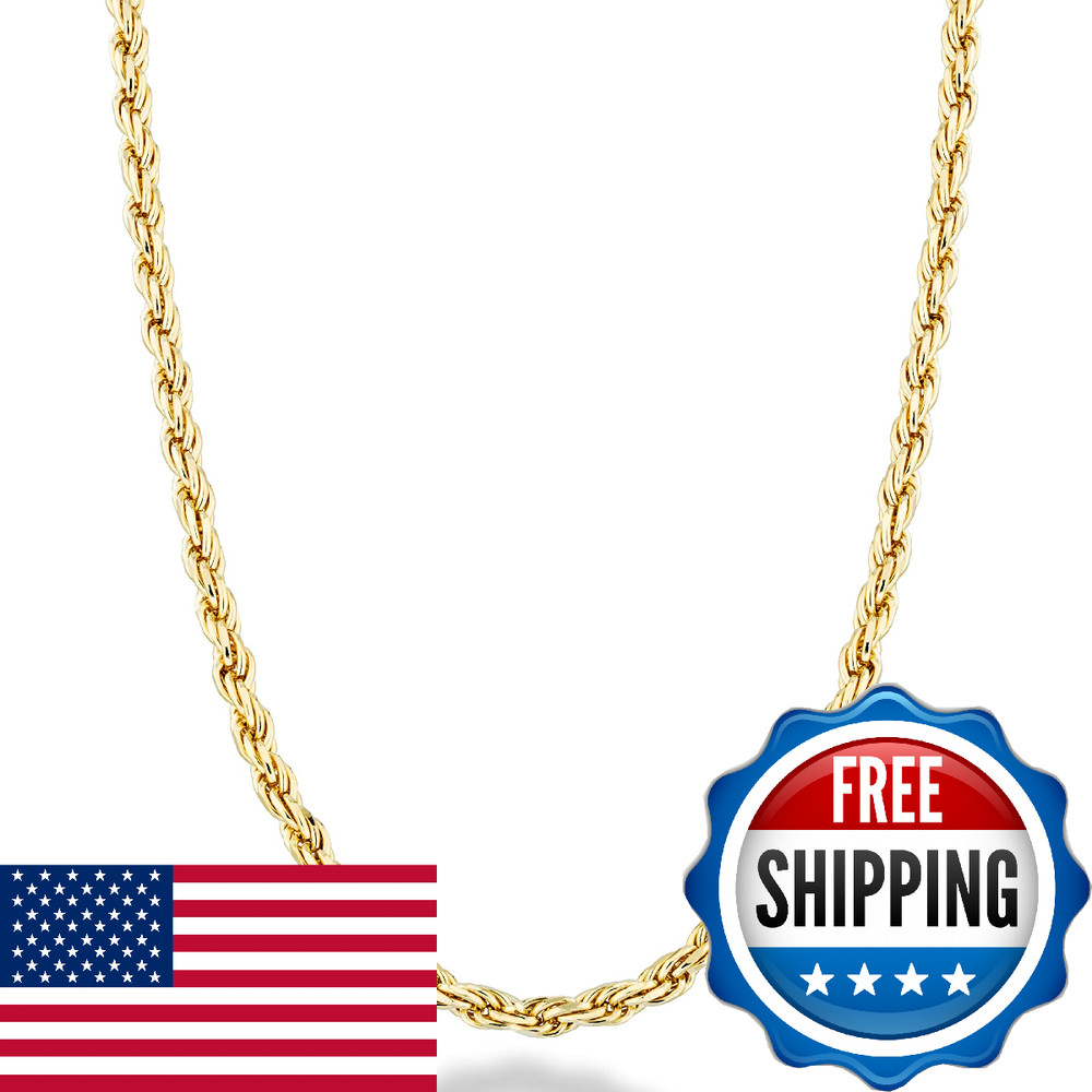 Miabella Italian 18K Gold Plated 925 Sterling Silver 2Mm 3Mm Diamond-Cut