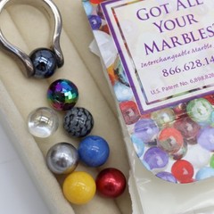 Got All Your Marbles Interchangeable Sterling Silver Ring Itty Bitty Mod 6.5 Mod