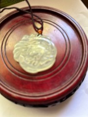 Icy Jade Dragon Pendant Certified Good Luck Health Wealth Money Prosperity