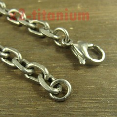 Pure Titanium 30 inch Anchor chain 5mm width necklace anti-allergy XH399