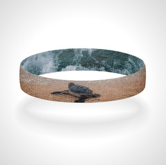 Reversible Save the Sea Turtles Wristband Bracelet