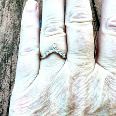 Chevron Band, Lab Grown Moissanite Ring Sterling Silver 925 , VVS D Color