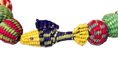 Necklace Handmade Woven Fabric Fish and Beads Inca Manta Folk Art 14 Inches