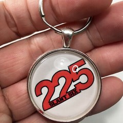 225 Slant Six 6 Engine Decal Dodge Plymouth Chrysler 1.2″ Diameter Keychain