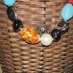Handmade Recycled Beaded Necklace | One-of-a-Kind Statement Jewelry