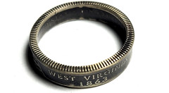 patina 90% silver state coin ring (choose size and state)