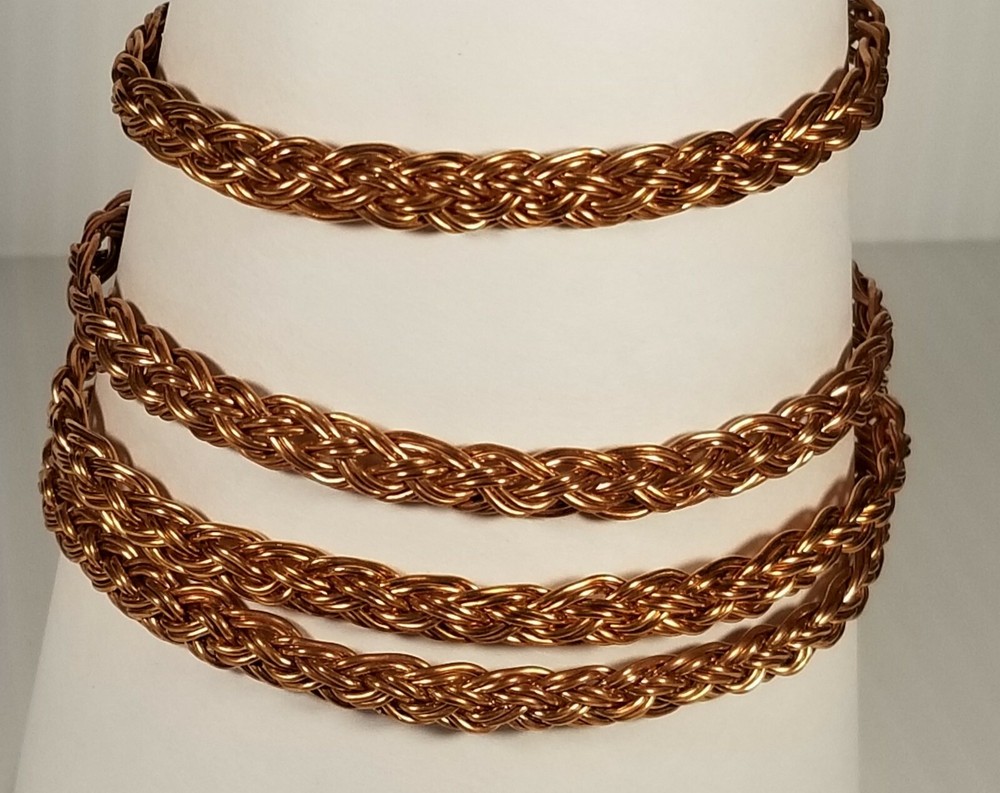 Braided Copper Cuff Bracelet – 6.5mm Wide