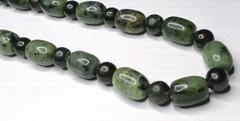 Nephrite Genuine Jade from Canada Handmade and Braided Adjustable Necklace.