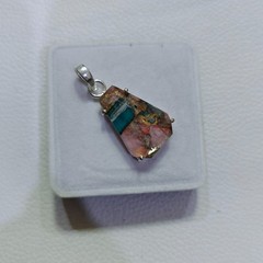 Beautiful Copper Quartz Handmade Pendant Sterling Silver Gemstone Cut Jewelry