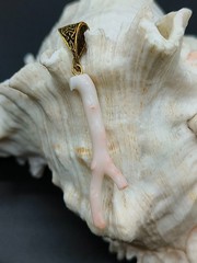 White Coral Branch Brass Pendant White Coral Branch Pendant Handmade Jewelry