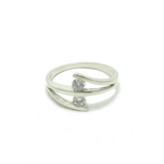 Stylish Plain Sterling Silver Ring Solid 925 With 3.5mm Cubic Zirconia Handmade