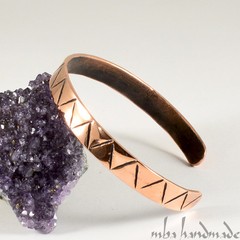 WOMEN’S VINTAGE COPPER CUFF ANCIENT GREEK BRACELET MBA HANDMADE