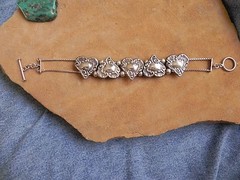 Sterling Silver HEARTS & Round Beads Bracelet