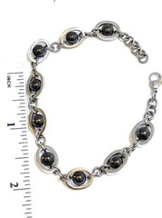 Unisex Bracelet Black Onyx Tennis Bracelet Handmade Jewelry Couple Jewelry