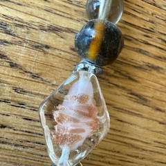 Lampwork Glass Beaded Necklace 15-18″ Length N Brand
