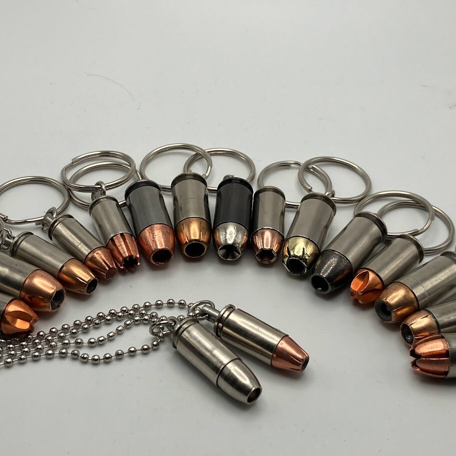 Defense Rounds Bullet Necklace / Key Chain, Hollow Points, Military, Police
