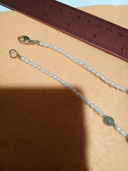 Vintage Lee Sands Inlaid MOP Flower Pearl & Bead Necklace