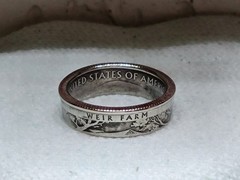 WEIR FARM, CT. – Size 9 State Quarter Coin Ring