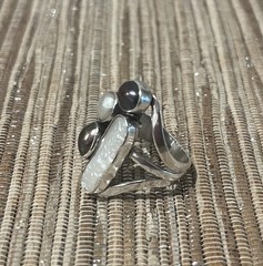 Jay King Sterling Silver Pearl Ring Desert Rose Trading Baroque Sz 9-10