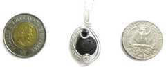 Volcanic Scoria Lava Necklace: Sterling Silver Wire-Wrapped Mini-Woven Circle